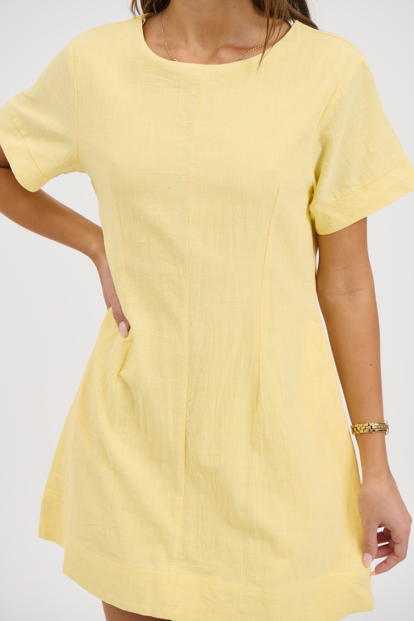 Amy Mini Dress Lemon - FINAL SALE