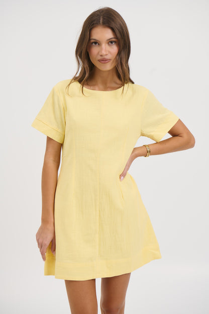 Amy Mini Dress Lemon - FINAL SALE