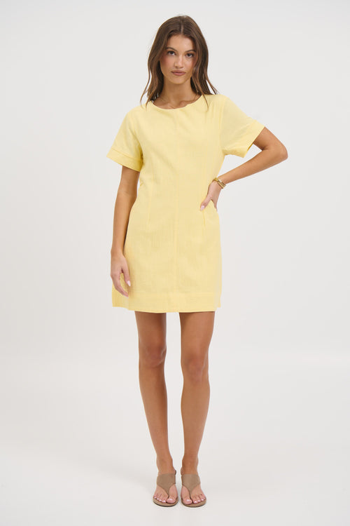 Amy Mini Dress Lemon - FINAL SALE
