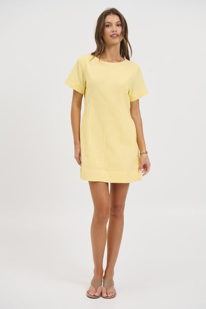 Amy Mini Dress Lemon - FINAL SALE
