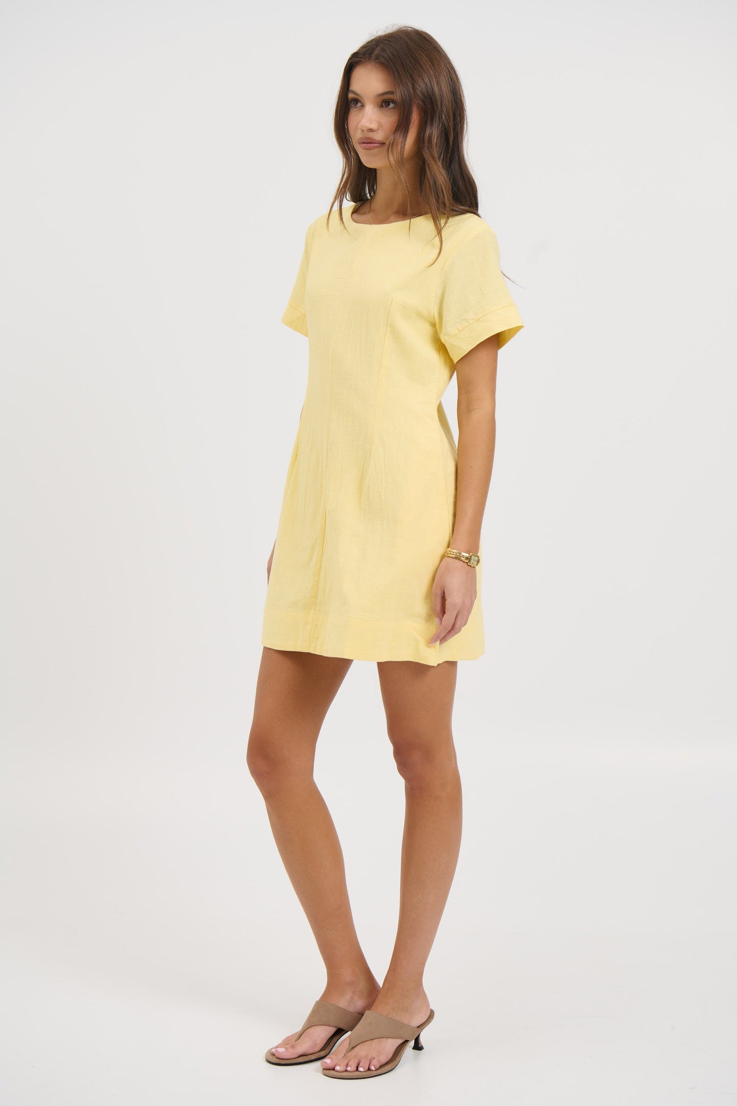 Amy Mini Dress Lemon - FINAL SALE