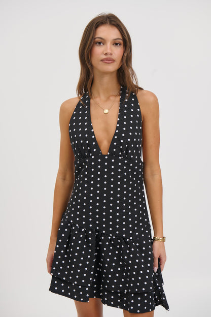Delta Polka Dot Dress Black - FINAL SALE