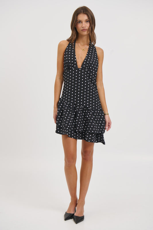 Delta Polka Dot Dress Black - FINAL SALE