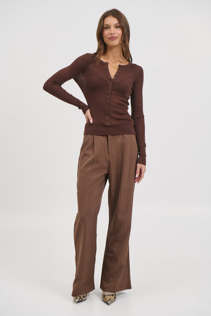 Analisa Sheer Top Chocolate