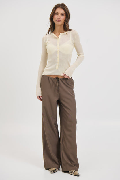 Analisa Sheer Top Beige
