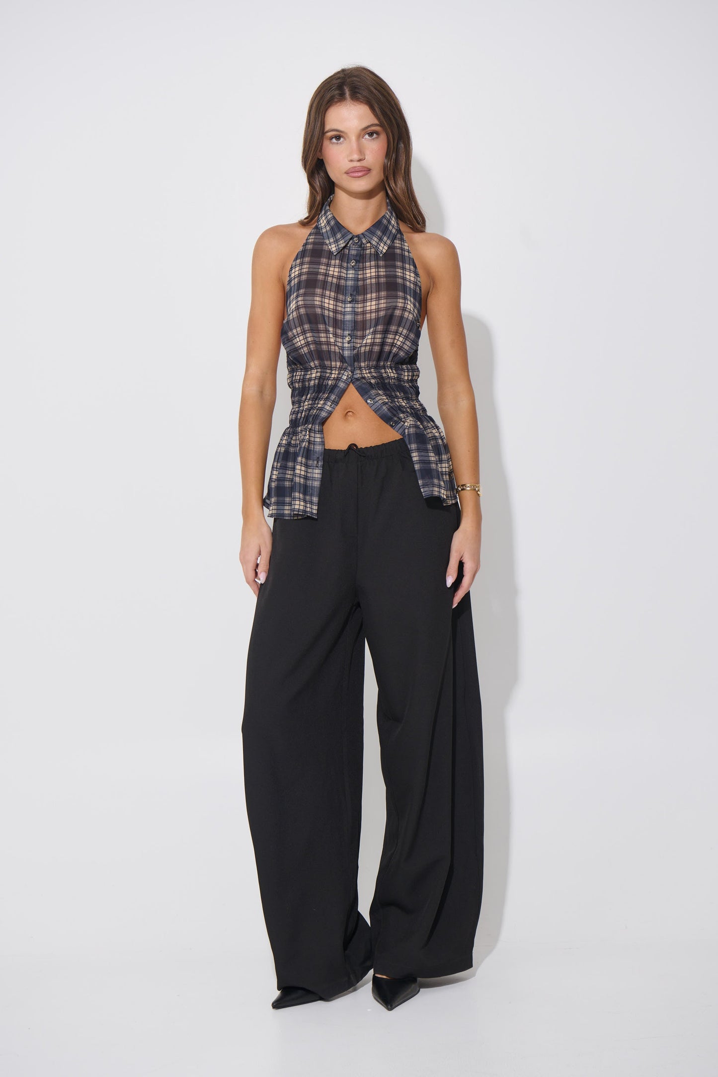 Jaylan Sleeveless Shirt Dark Grey