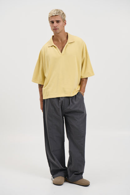 Jersey Crop Polo Butter