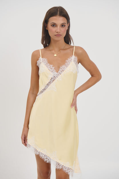 Electra Lace Dress Lemon - FINAL SALE