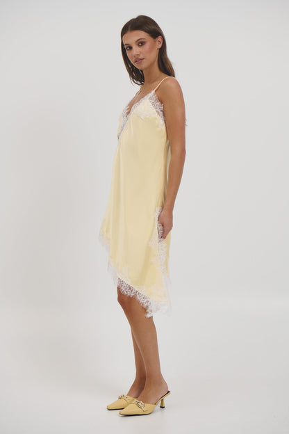 Electra Lace Dress Lemon - FINAL SALE