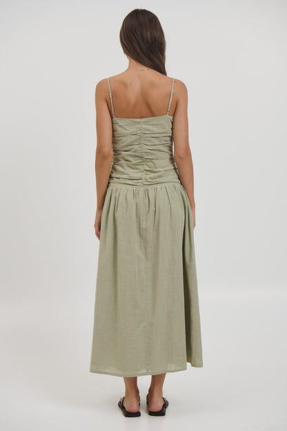 Amity Midi Dress Sage - FINAL SALE