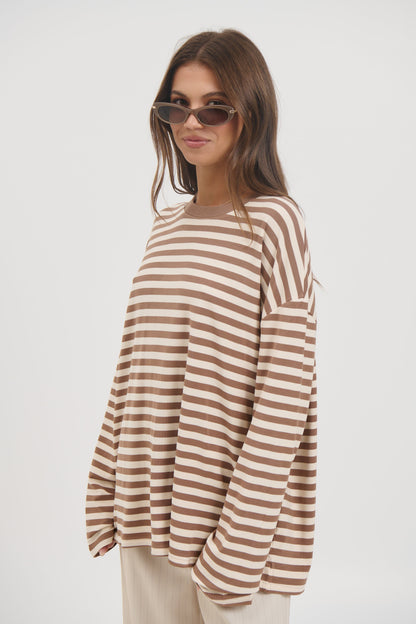 Jaida Long Sleeve Chocolate