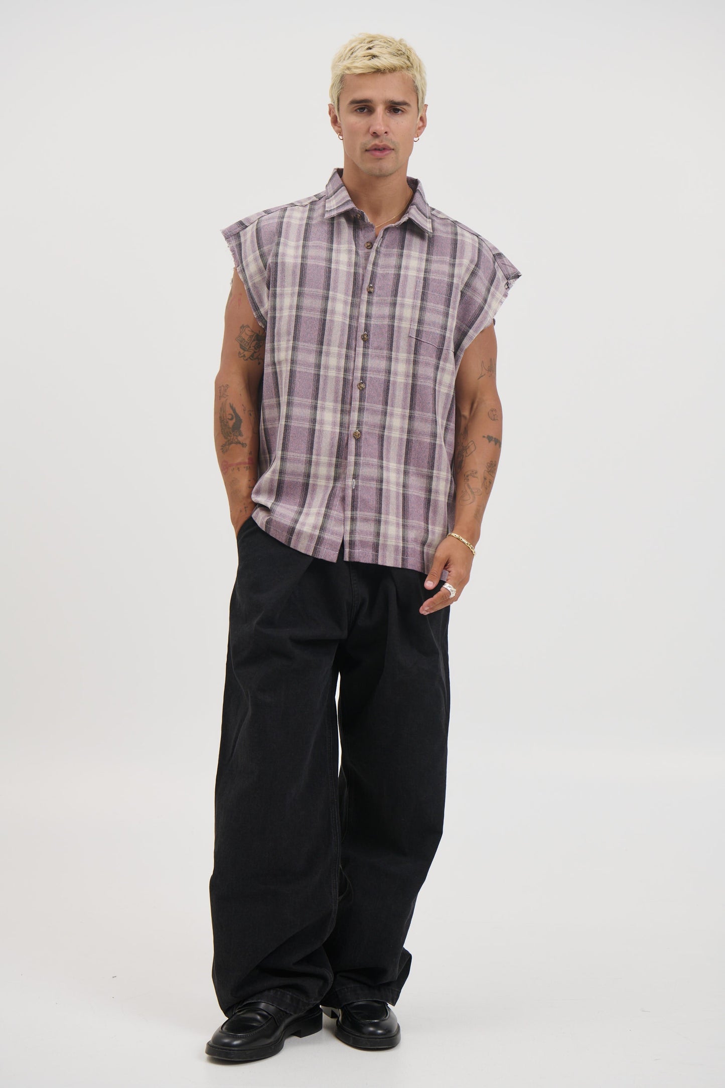 Brooklyn Check Cutoff Lilac