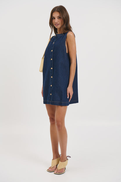 Jaymes Denim Dress Indigo - FINAL SALE