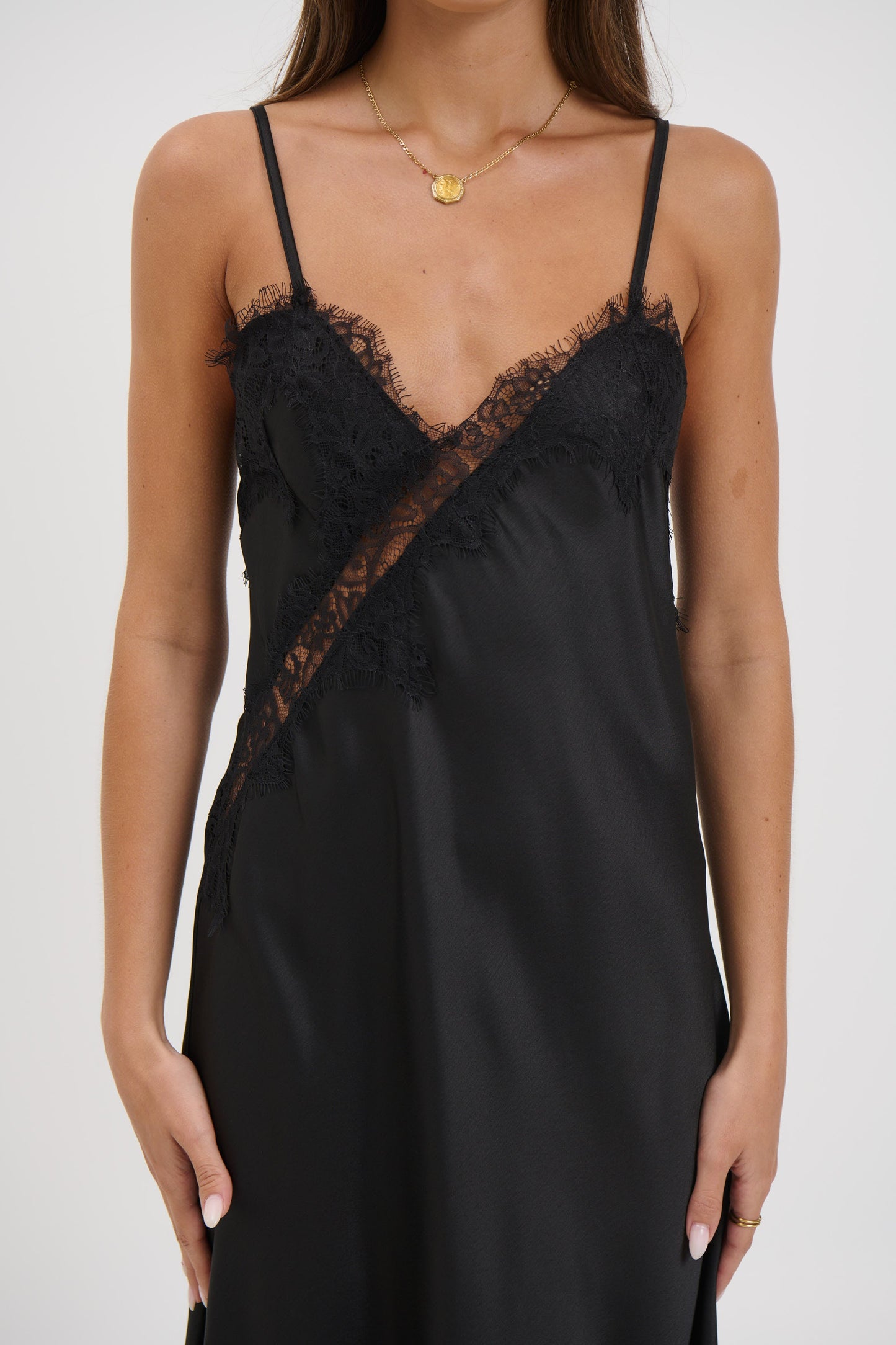 Blair Lace Midi Dress Black - FINAL SALE