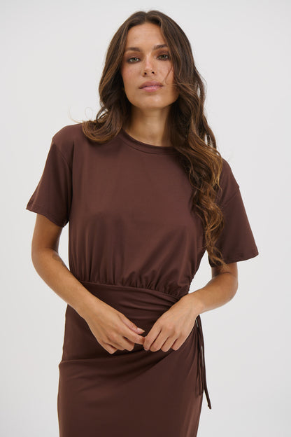 Denny Maxi Dress Chocolate - FINAL SALE