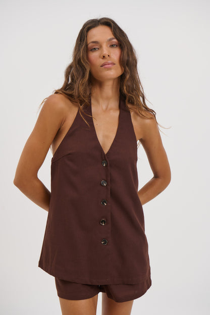 Koa Vest Chocolate - FINAL SALE