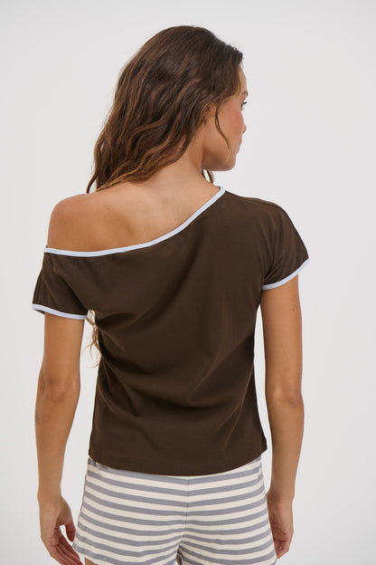 Alia Top Chocolate