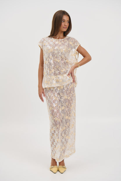 Fern Skirt Gold - FINAL SALE