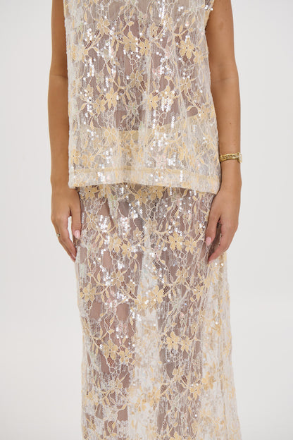 Fern Skirt Gold - FINAL SALE