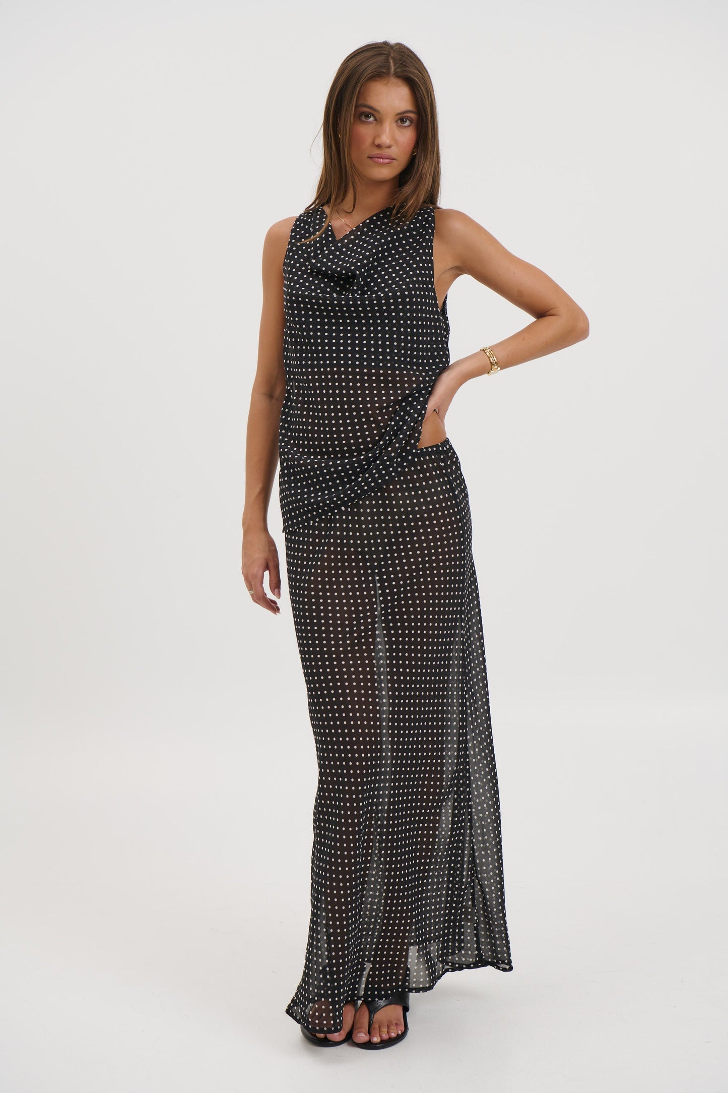 Jemma Sheer Top Black