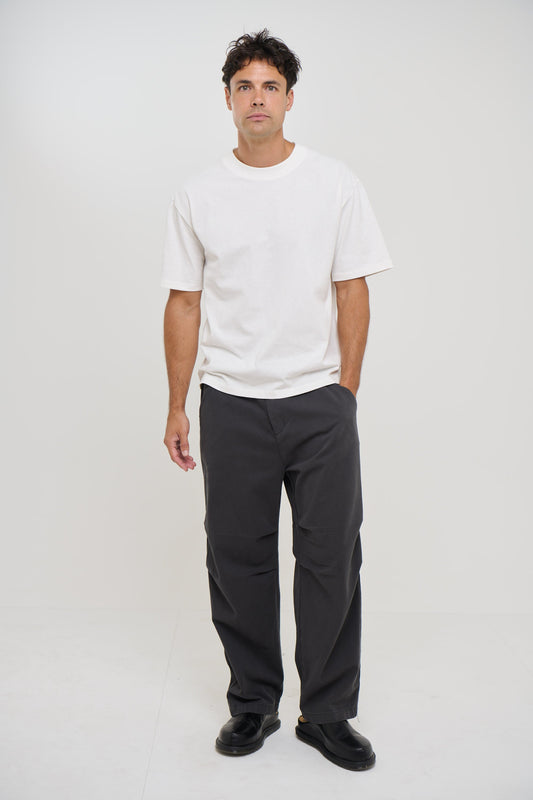 Baggy Knee Pleat Pant Charcoal - FINAL SALE