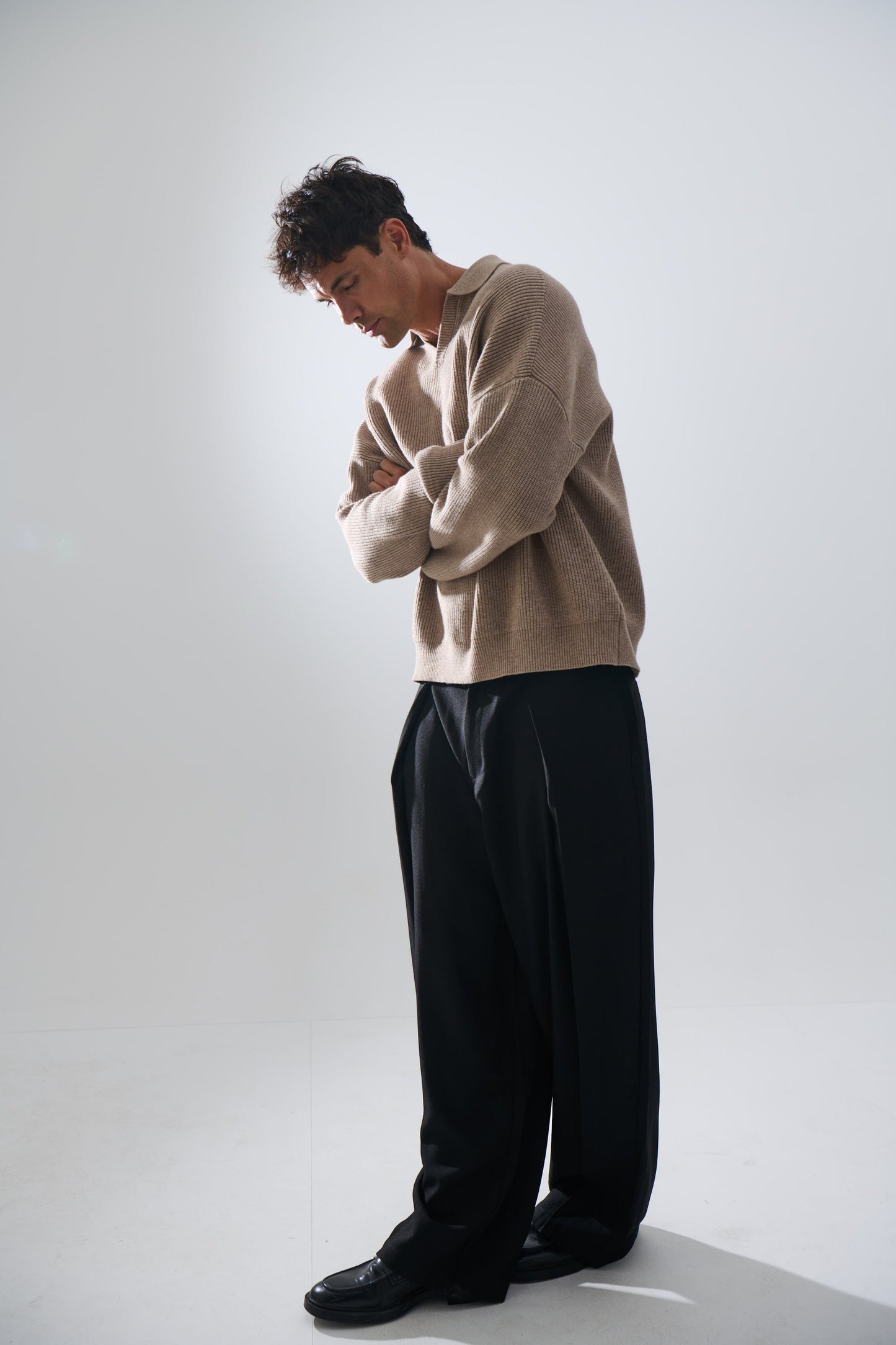Jay Knitted Polo Oat