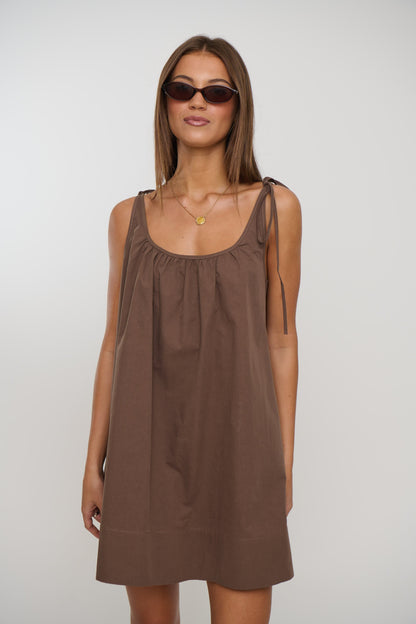 Laine Mini Dress Chocolate