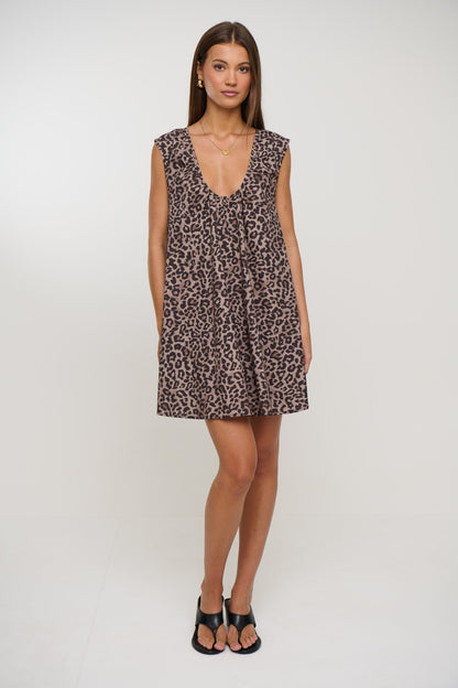 Eden Mini Dress Leopard