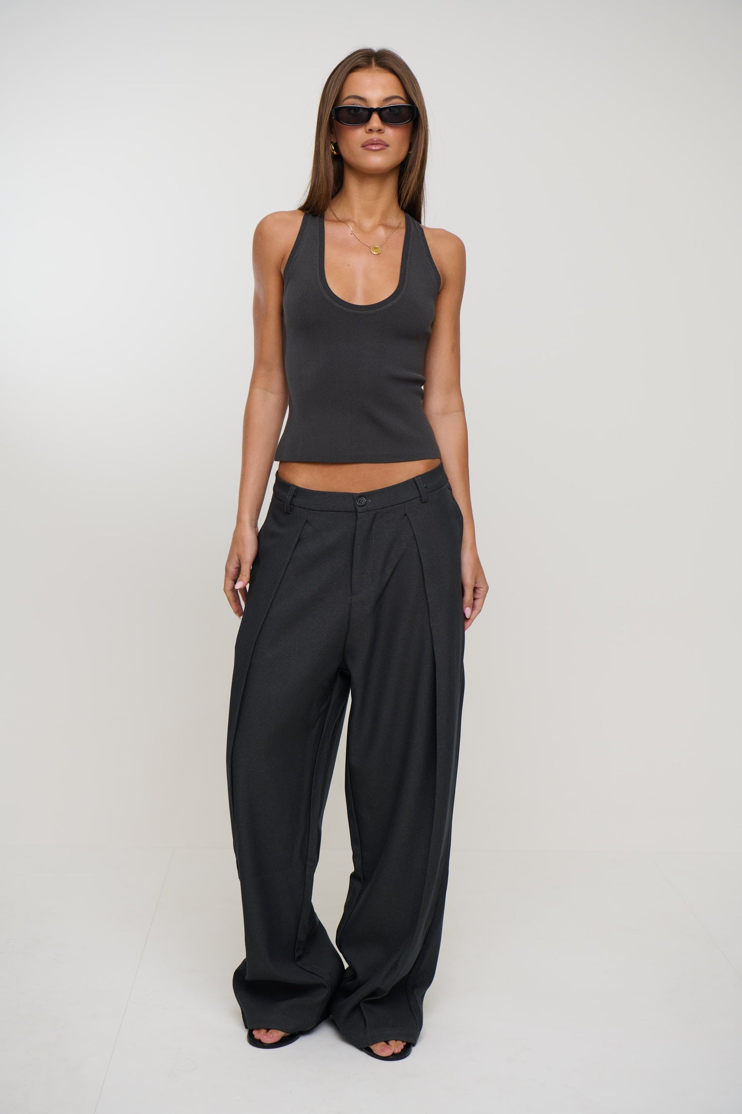 Cherrie Tank Dark Grey