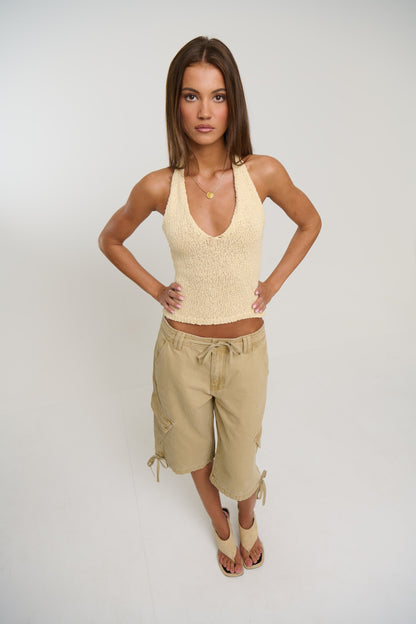 Halo Halter Top Butter