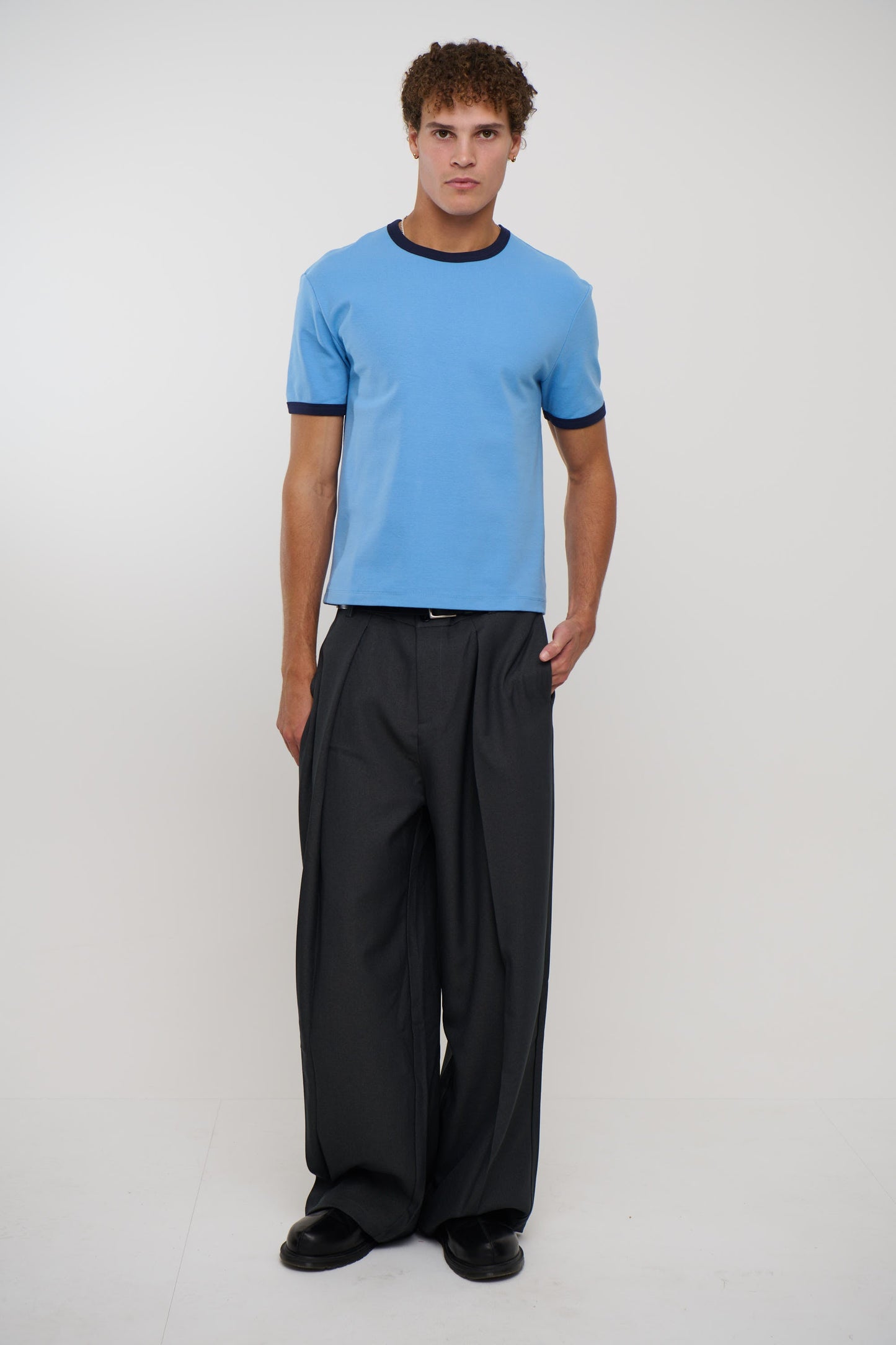 Charlie Ringer Tee Blue