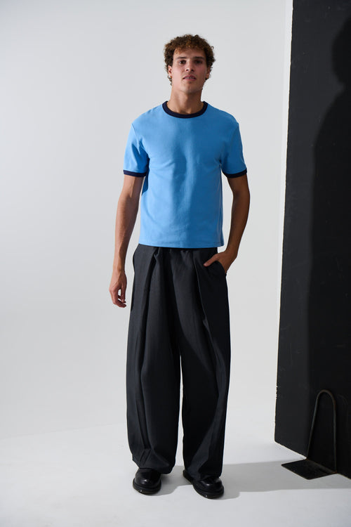 Charlie Ringer Tee Blue