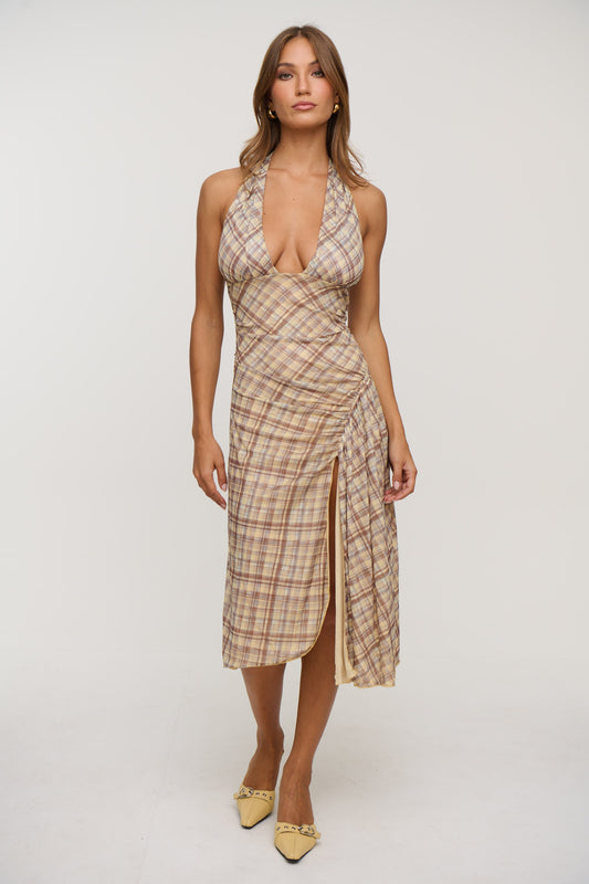 Agnes Dress Maple Plaid