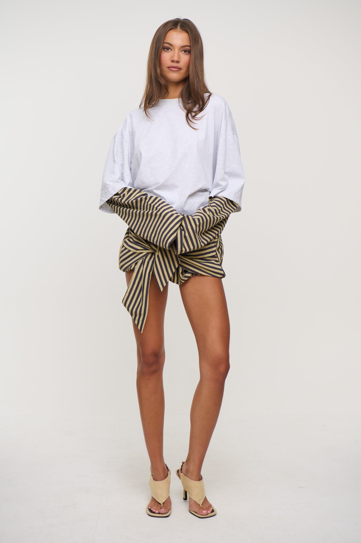 Bottega Shirt Beige Stripe