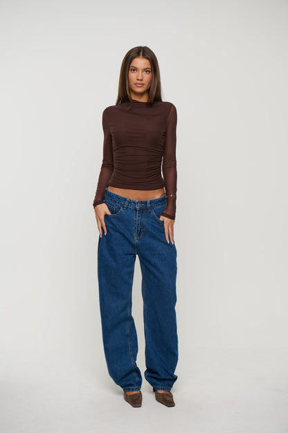 Jace Long Sleeve Chocolate
