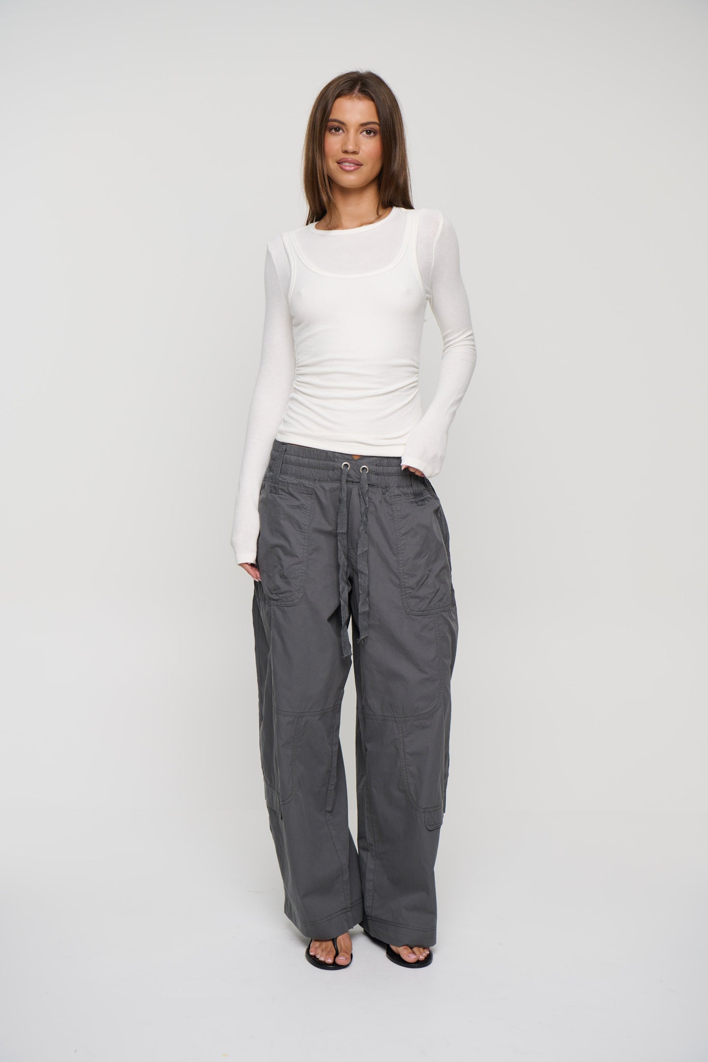 Cristina Layered Long Sleeve White