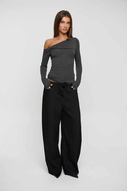 Georgia Long Sleeve Dark Grey