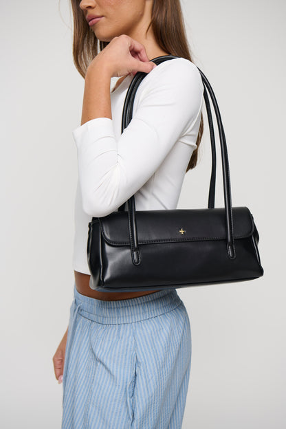Celine Double Handle Mini Tote Black PU/Gold
