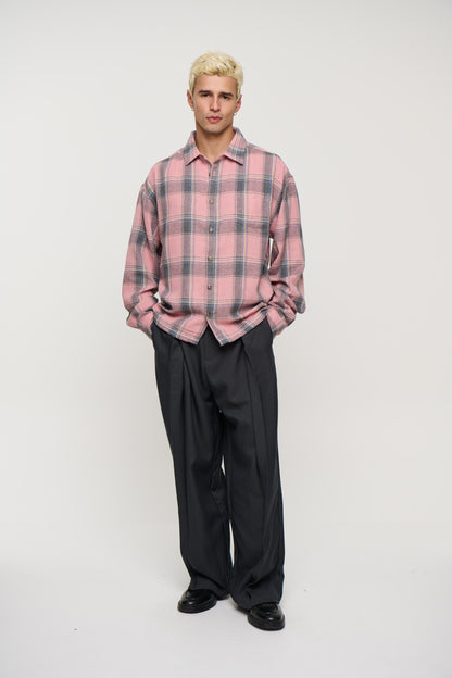 Brooklyn Check Shirt Salmon