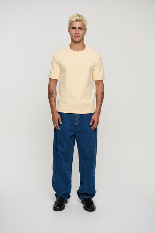 Charlie Ringer Tee Plain Cream