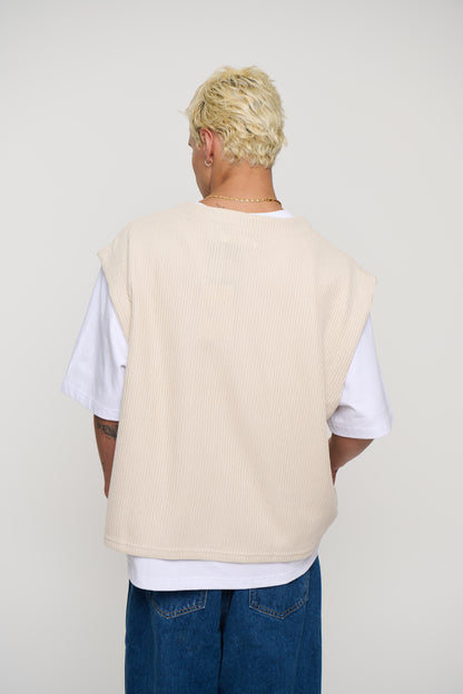 Cassius Knitted Vest Sand