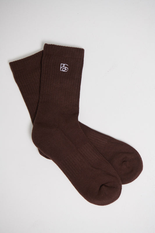 Combed Cotton Sock Choc