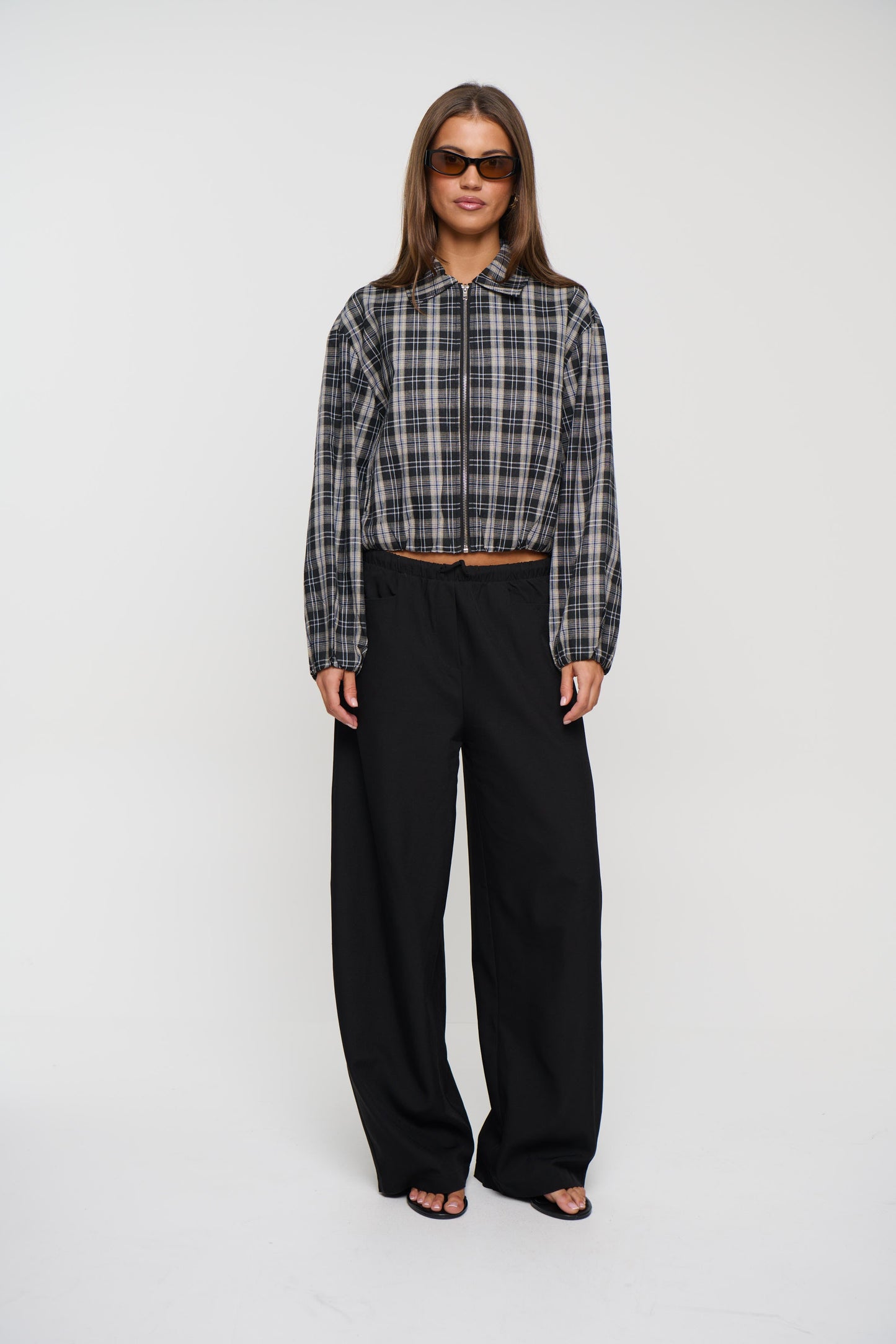 Alix Bomber Plaid
