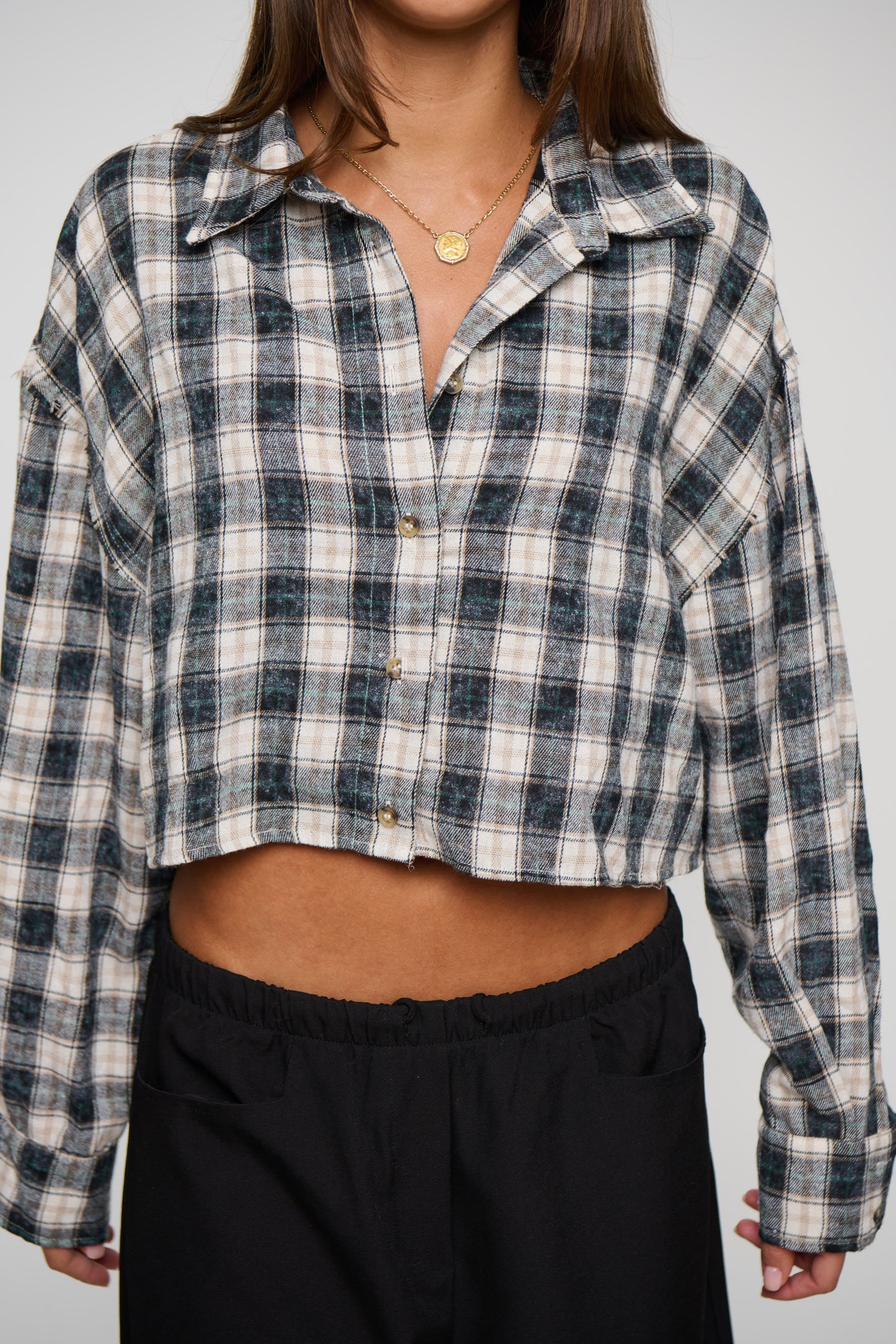 Kade Shirt Stone Plaid