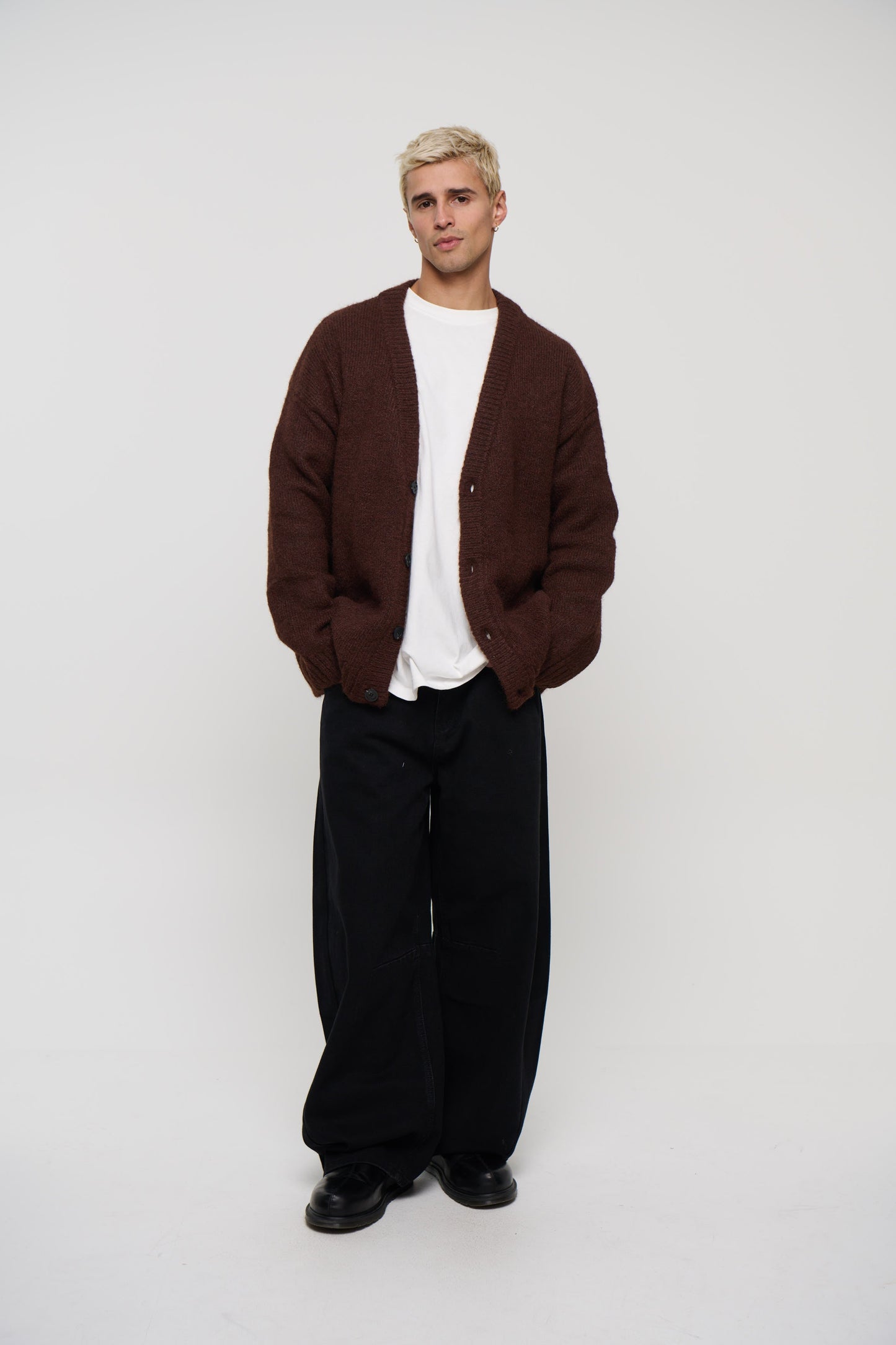 Knitted Oversize Cardigan Choc