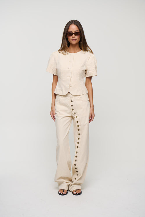 Femme Blouse Beige