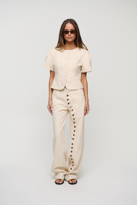 Femme Blouse Beige
