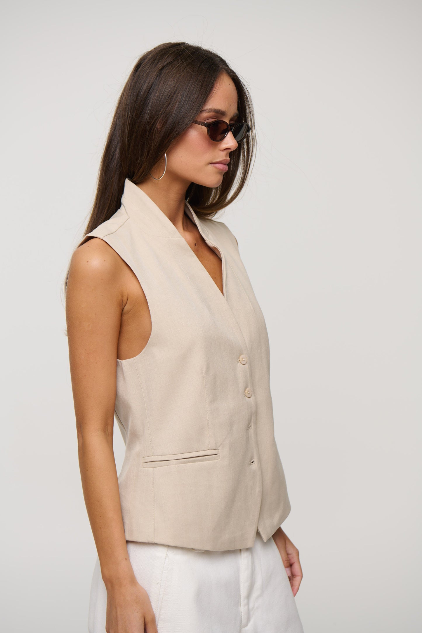Angeline Vest Sand