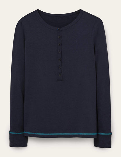 Alba Jersey Pajama Top-Navy