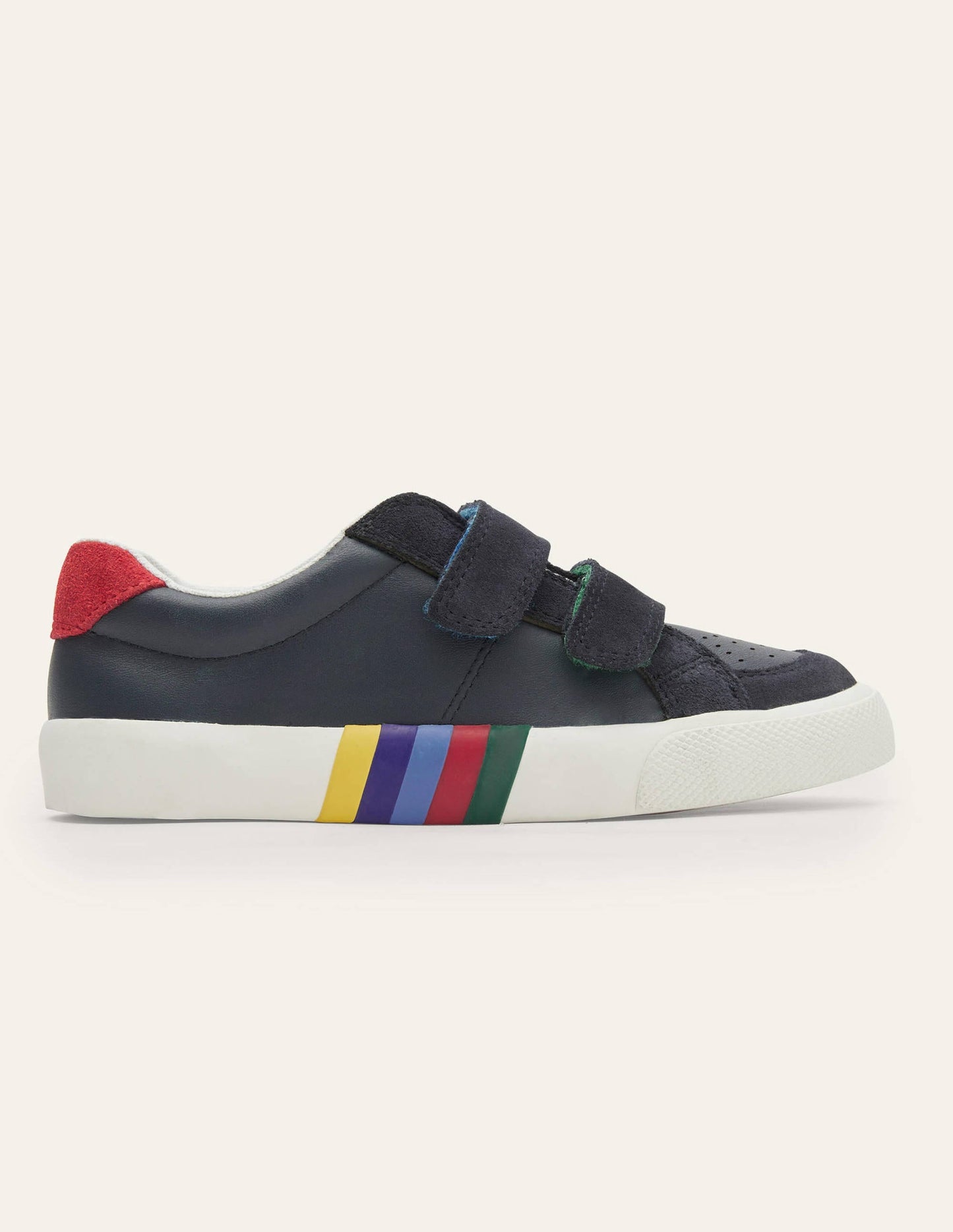 2 Strap Low Top Sneakers-College Navy Rainbow